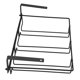 thumbnail image 2 of Estante de almacenamiento de vidrio ajustable de hierro con 3 ranuras para debajo del gabinete, soporte para colgar copas de vino para barra de cocina, 2 of 14