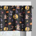 thumbnail image 5 of Ambesonne Dog Print Valance & Curtain, Animals Witchcore Art, 55"x45", Pale Orange and Dried Rose, 5 of 7