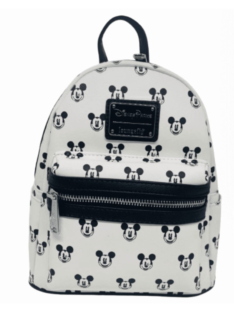best loungefly mini backpacks Disney Minnie Vacation Style Poolside Backpack | Minnie Mouse Bags & Standard Backpack displays oodles of characters in one place against a fun mint and white checkered background Disney Hot Cocoa Mini Backpack
