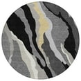 thumbnail image 2 of Addison Rugs Chantille Indoor/Outdoor Transitional Waves Black Washable Round Rug, 8' x 8', 2 of 6