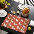 thumbnail image 3 of Repeat Chihuahua Summer Placemats Table Placemats Set Of 6-Linen Kitchen Washable Placemats Table Mats 11.8"x17.7"Non-Slip Heat Resistant, 3 of 5