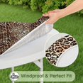 thumbnail image 5 of Brown and Black Leopard Print Round Fitted Tablecloth with Elastic Edge,Dining Table Cover Waterproof,Outdoor Round Tablecloth for Camping,Dining,Indoor and Outdoor, 5 of 7