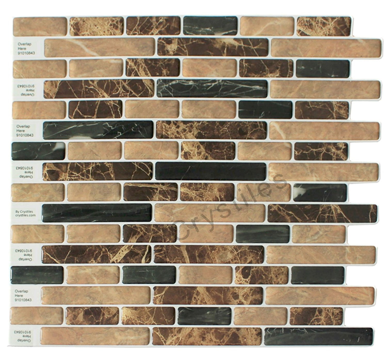 10 Tiles Magictiles 10.65 x 10 Peel and Stick Kitchen Backsplash Wall Tile