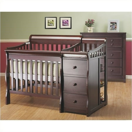 Pemberly Row 3 In 1 Mini Convertible Crib And Changer Combo In