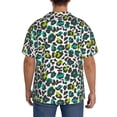 thumbnail image 3 of Kdxio Men's Hawaiian Shirt for Men Short Sleeve Shirt Green Leopard Summer Casual Holiday Beach Button Down T-Shirts, 3 of 5