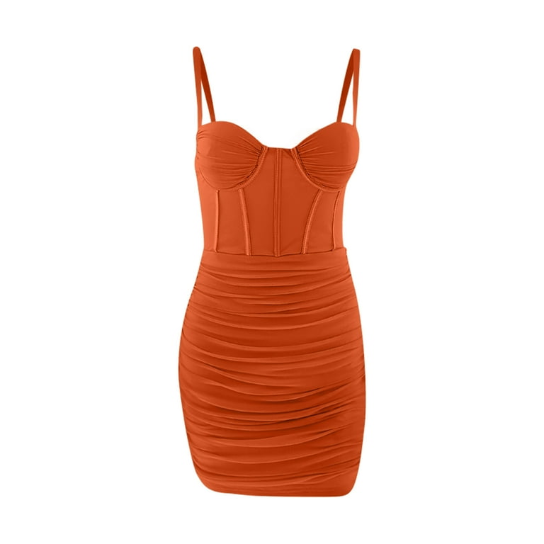 Sexy Solid Fold V Neck Sling Dress Dresses Sexy Solid Fold V Neck Sling Dress Dresses