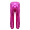 thumbnail image 2 of Aislor Kids Girls Shiny Metallic High Waist Active Pants Gym Workout Yoga Dance Leggings Hip Hop Trousers, 2 of 7