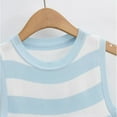 thumbnail image 6 of LYMAYTER Womens Knit Shirt Summer Crewneck Casual Tank Tops Female Striped Knit Tank S-L, 6 of 9