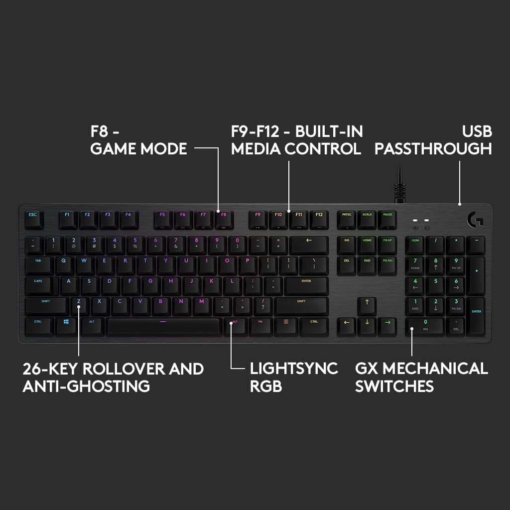Logitech G512 LIGHTSYNC RGB Mechanical Gaming Keyboard – Natix