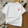 thumbnail image 4 of Lujianch T-Shirts à Manches Courtes Col Rond Multicolore Motif Lettre Décontracté pour Enfants Filles Taille 10-11 Ans, 4 of 5