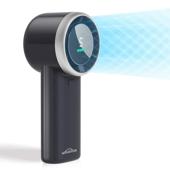WHATOOK Mini ventilador portátil: ventilador de refrigeración de alta velocidad, 10 horas de duración de la batería, recargable por USB, pequeños elementos esenciales para mujeres, viajes a la playa,