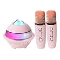 thumbnail image 4 of Ethern Haut-parleur de Karaoké Mini Multifonctionnel Polyvalent Rechargeable pour Réunion Voyage Rose, 4 of 9