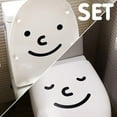 thumbnail image 1 of Fun Toilet Seat Sticker, Toilet Stickers Smiley Face Bathroom Wall Stickers Decor 2pcs 20*16cm, 1 of 5