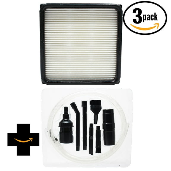 3-Pack Replacement Dirt Devil Breeze Cyclonic Bagless Upright UD70105 Vacuum HEPA and Foam Filter Insert with 7-Piece Kit - Compatible Dirt Devil 304708001, F59, F66 HEPA and Foam Filter Insert