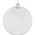 thumbnail image 2 of Sterling Silver Rhod-plated Eng Rnd Polish FrontSatin Back Disc Charm Material Primary Purity Sparkle-worthy Classic Exquisite Ideal for collectors and jewelry lovers, 2 of 2
