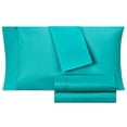 thumbnail image 2 of Empyrean Bedding  18"-24" Extra Deep Pocket Sheets Set - Ultra Soft Luxury Bed Sheet Set Twin - Teal Blue, 2 of 9