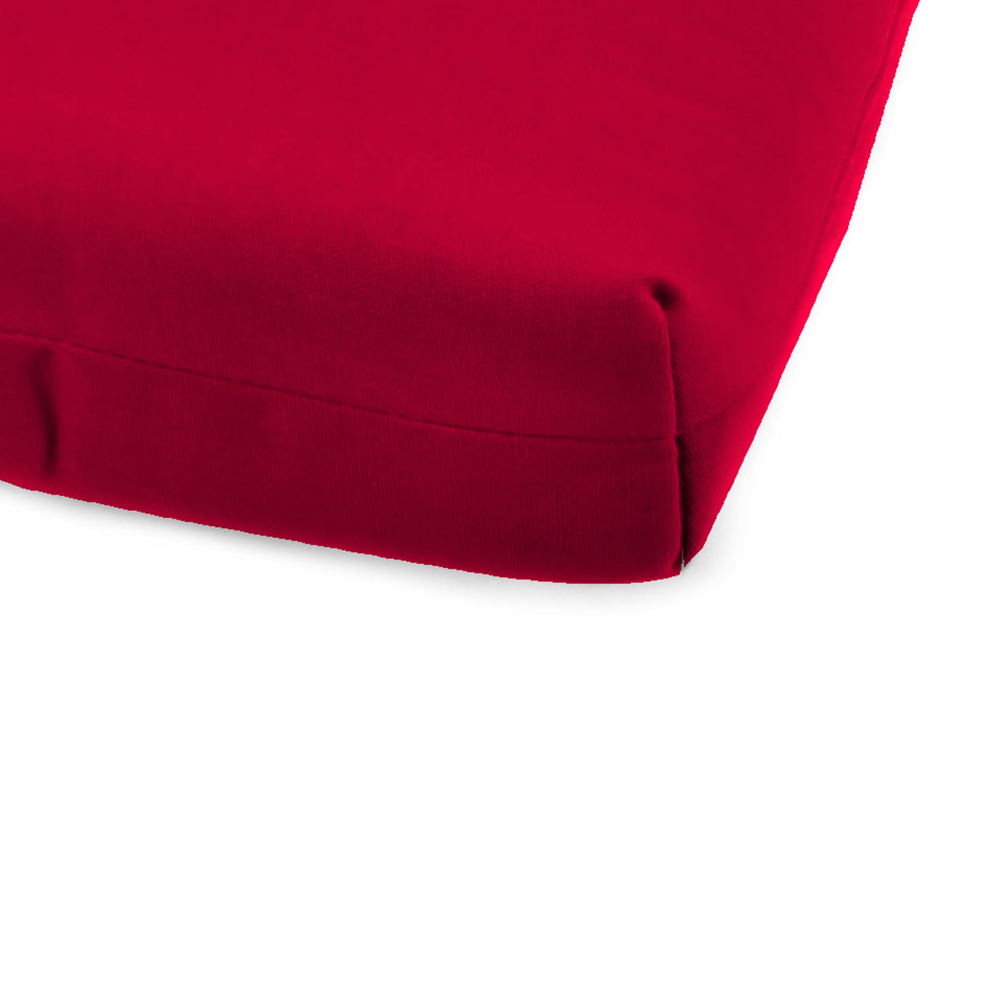 Jordan Manufacturing 72" x 22" Really Red Solid Rectangular Outdoor Chaise Lounge Cushion with Ties and Hanger Loop