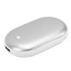 thumbnail image 5 of Pocket Hand Warmer Aluminium Alloy 2400mah USB Mini Power Bank for Winter Travel Outdoor Silver, 5 of 5