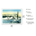 thumbnail image 2 of Sea Gods Surf Riders - Diamond Head Crater - Waikiki Hawai’i - Vintage Hawaiian Color Postcard by Frank S. Warren c.1930s - Fine Art Matte Paper Print (Unframed) 20x26in, 2 of 4