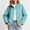 Blue, variant on Womens Polka Dot Jackets, Full Zip Drawstring Hem Stand Collar Long Sleeve Fashion Jackets for Spring Fall White Size L