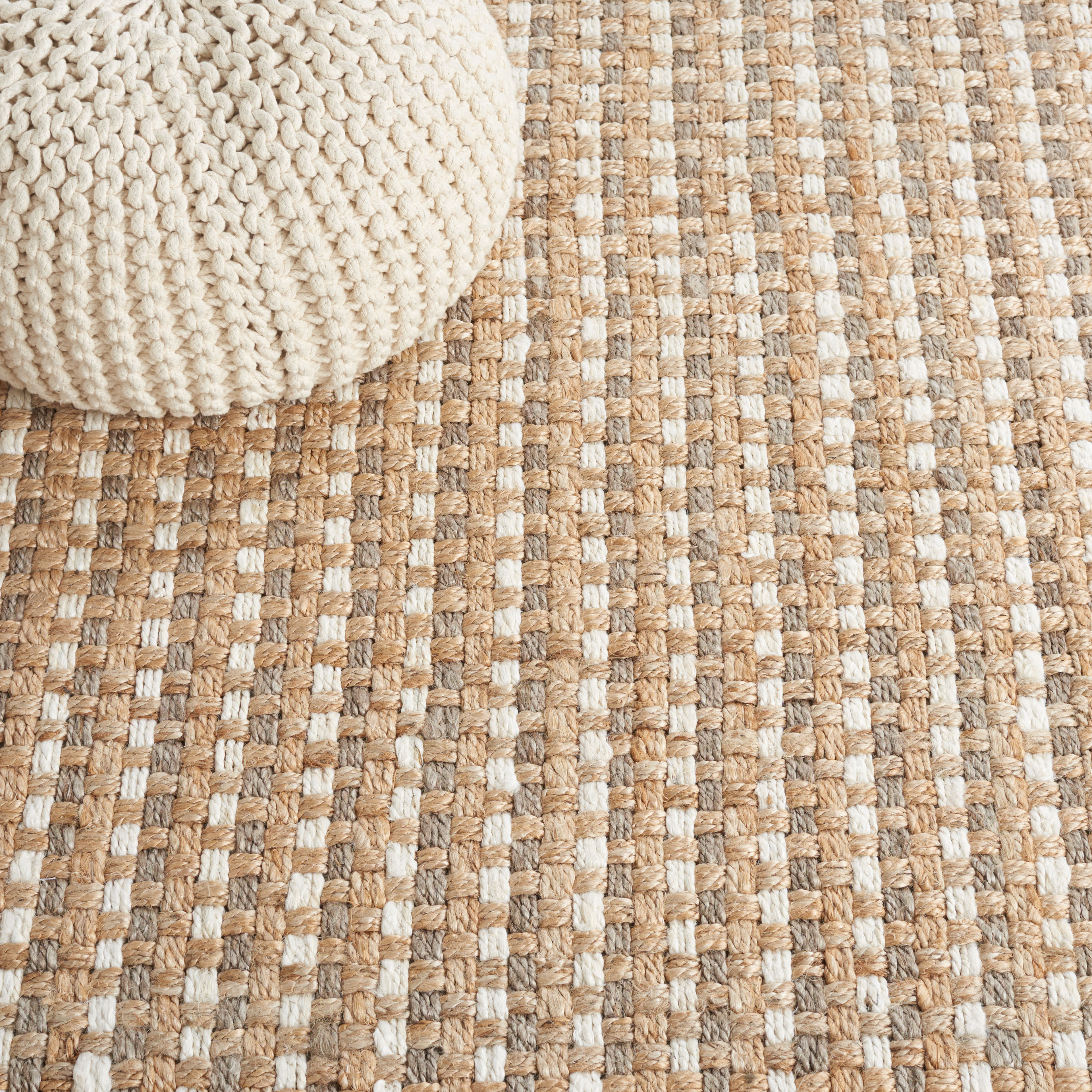 SAFAVIEH Natural Fiber Salome Striped Area Rug, Natural/Bleach, 8' x 10'