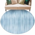 thumbnail image 2 of Round Area Rug 8 Ft, Light Blue Washable Non-Slip Circle Carpet for Living Room/Bedroom, Modern Abstract Art Ombre Striped Collection Low-Profile Large Area Rugs for Indoor, 2 of 7