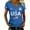 Blue, variant on Womens Shirts Gsakboxl Women Trendy V Neck Patriotic Tee 250th Anniversary American Flag Print Short Sleeve Fashion Casual Graphic T Shirt Ideal For Young Daily Holiday Womens Summer Tops L