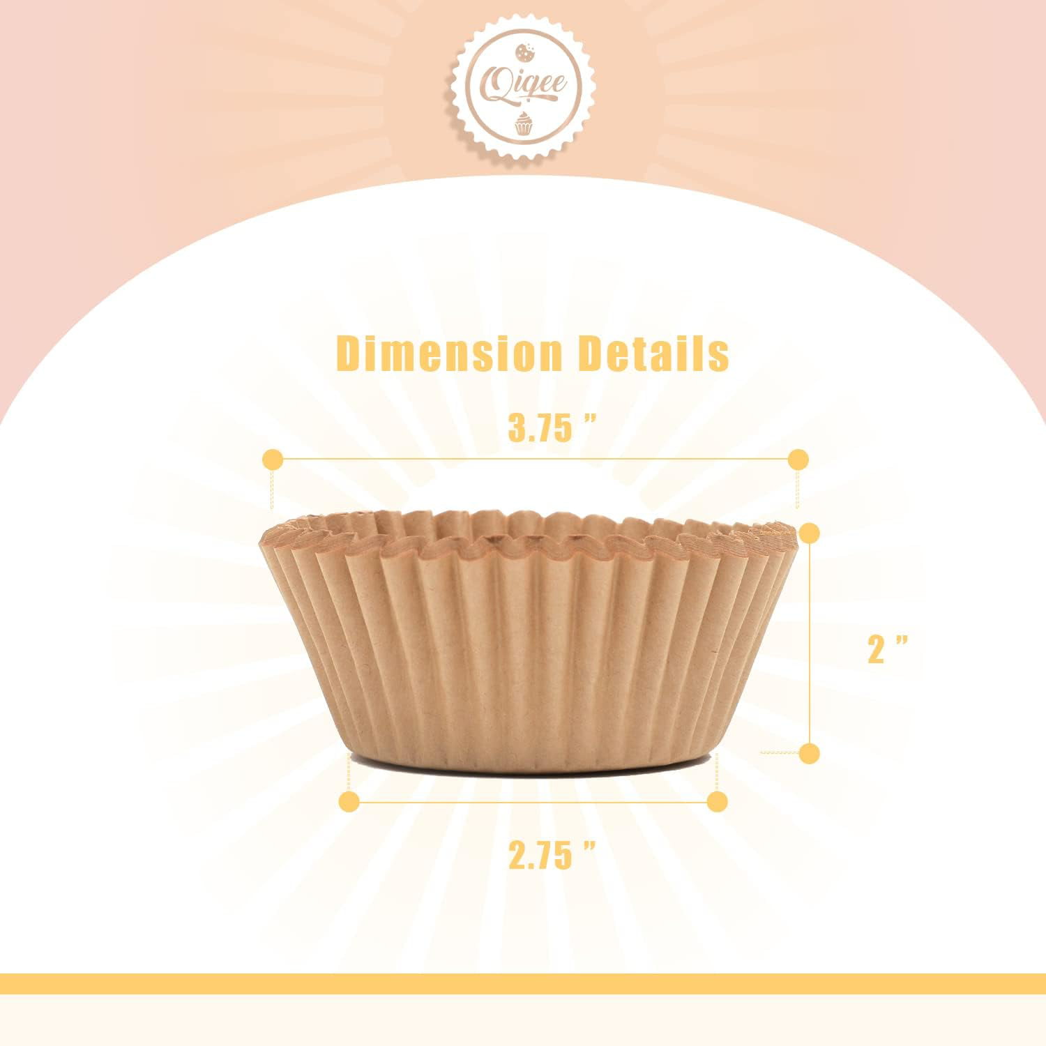 600 Count Large Size Cupcake Liners White Muffin Liners Food Grade Jumbo  Baking Cups Paper No Smells（Large Size）