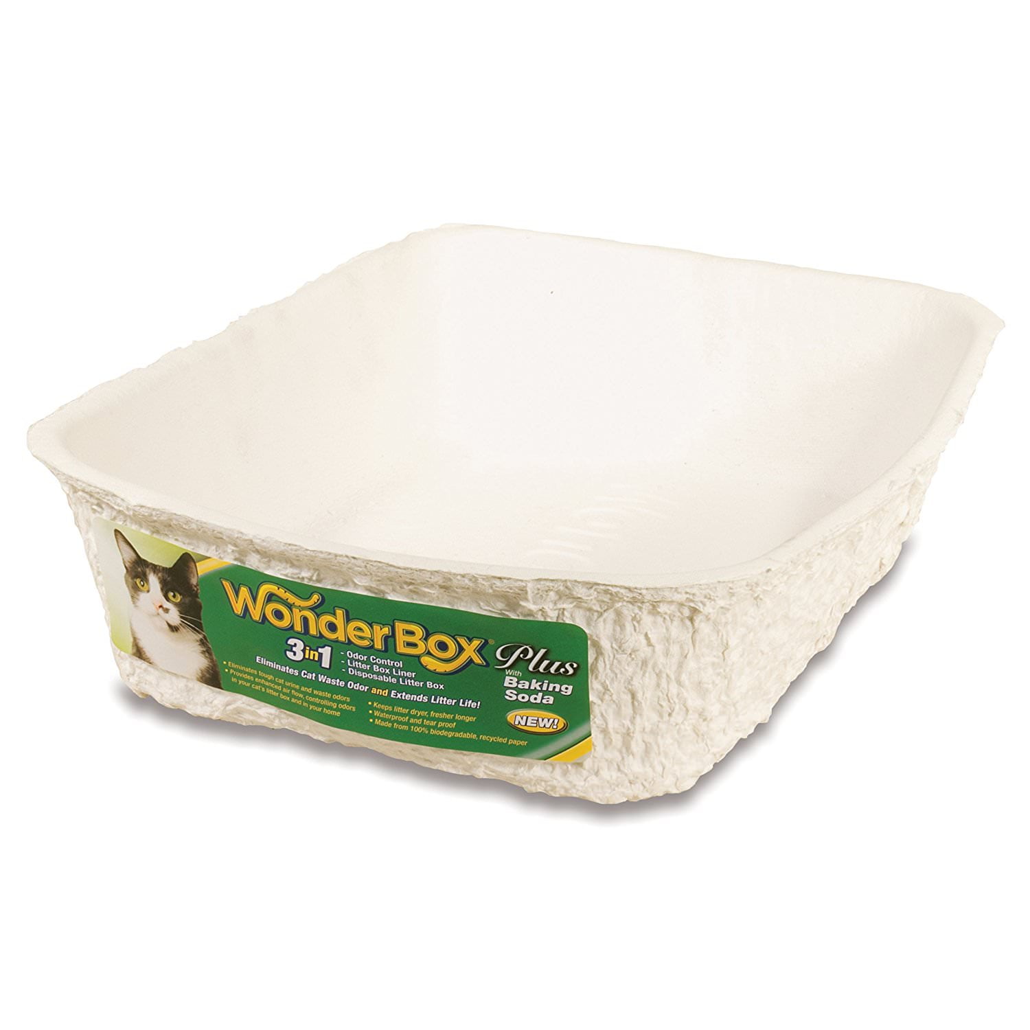 Wonderbox Disposable Litter Box 1 Count, 2in1 Disposable Cat Litter