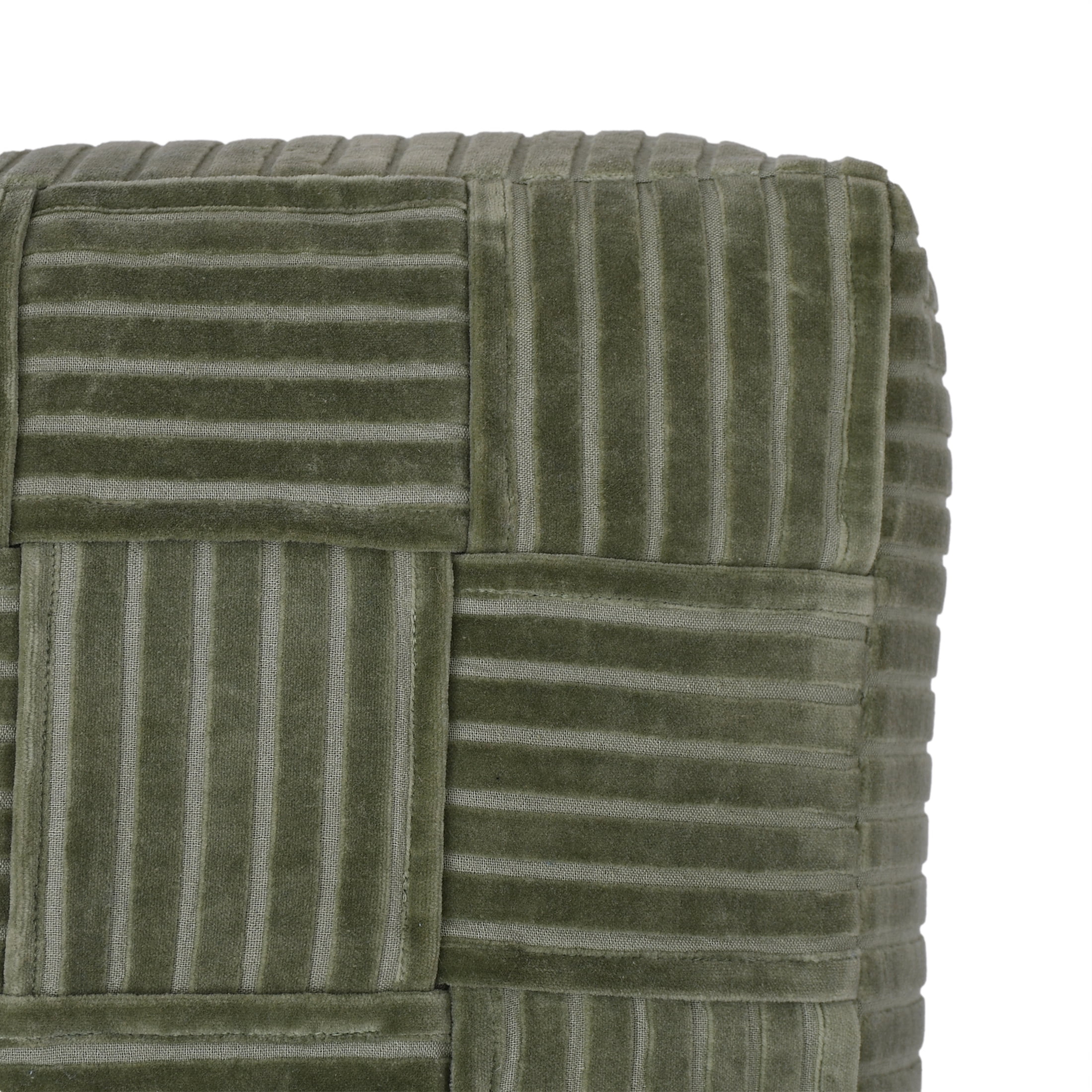 Better Homes & Gardens Velvet Woven Floor Cushion Cover, Dark Cilantro
