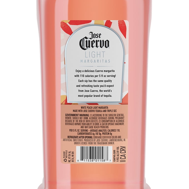 Jose Cuervo, Authentic Margarita, White Peach Light - Walmart.com