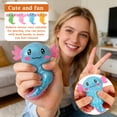thumbnail image 6 of Kawaii Axolotl Slow Rebound Squishy Toys, Soft TPR Stress Relief Sensory Balls for Kids, Cute Salamander Fidget Toys for Birthday Easter Gifts (Pink), 6 of 7