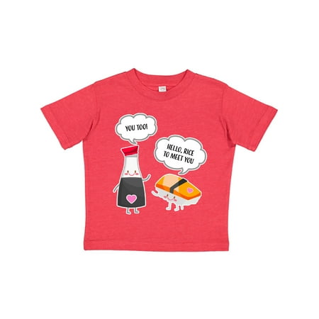 

Inktastic Cute Sushi and Soy Sauce Rice To Meet You Gift Toddler Boy or Toddler Girl T-Shirt