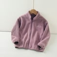 thumbnail image 4 of Cethrio Boys Fleece Jackets with Zipper, Stand-up Collar Casual Lightweight Warm Boys Outerwear Purple Size 10, 4 of 6