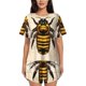 thumbnail image 1 of Fotbe Honey Bee Conjunto de Pijama Estampado para Mujer, 2 Piezas, Ropa de Dormir con Camiseta de Manga Corta y Shorts Suaves-4X-Large, 1 of 6