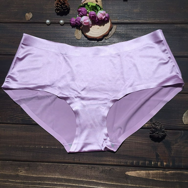 Aayomet Women Panties Thong Women Solid Color Briefs Underpants Sleepwear  Underwear Shorts Homewear Lingerie Lace Bandage Panties,Purple 3XL