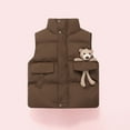 thumbnail image 4 of Cowsor Girls Winter Zipper Puffer Vest Lightweight Sleeveless Outwear Puffy Vests, 4 of 4