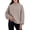 Khaki, variant on Women's Loose Turtleneck Sweatshirt, Casual Long Sleeve High Neck Pullover Top, Soft Polyester Knit Blouse for Daily Wear, Winter and Spring Comfort