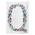 thumbnail image 3 of Ambesonne Initial Q Tablecloth Rectangular Table Cover, Spring Inspired Font Art, 60"x84", Multicolor, 3 of 4