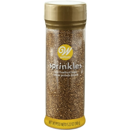 Wilton Gold Pearlized Sugar Sprinkles, 5.25 oz