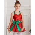 thumbnail image 4 of Yruioon Kids Girl Sleeveless Christmas Dance Dress Sequined Elf Cosplay Xmas Holiday Outfits Red 10, 4 of 7