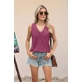 thumbnail image 3 of Women'S Casual Sleeveless Tank Top Wine Red L, 3 of 8