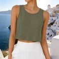 thumbnail image 7 of Crop Tops for Women Tank Summer Casual Sleeveless Loose Fit Basic Shirts Fashion 2026 by Yigetop Blackish Green L, 7 of 7