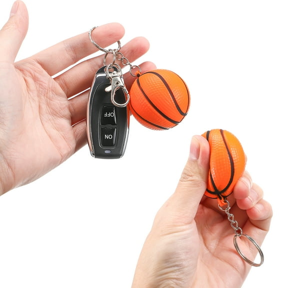 Stri 10 Pcs Mini Basketball Keychain Creative Keyrings Souvenir Pendant for Players Athletes Boys Teammates(Orange)