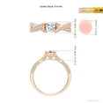 thumbnail image 3 of ANGARA Natural Diamond Solitaire Crossover Engagement Ring in 14K Rose Gold for Women (Size-4.4mm| Color-H| Clarity-SI2) | April Birthstone, Anniversary, Jewelry Gift for Women | Natural Diamond Ring, 3 of 7