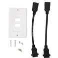 thumbnail image 2 of HD Multimedia Interface Wall Plate, Support Up To 32 Channels HD Wall Plate 2 Ports with HD Cable for Home, 2 of 8