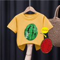 thumbnail image 1 of Vedolay Girls Shirts Girls Cotton Shirts Summer Toddler Button Down Shirt Beach Hawaii Casual Solid Tops,Yellow 6-7 Years, 1 of 2