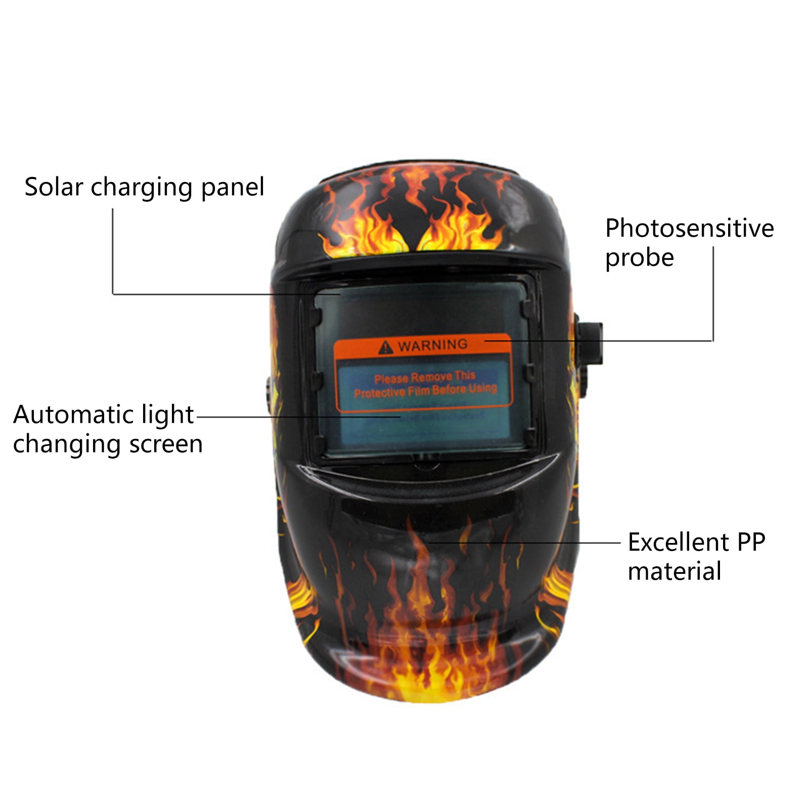 MOMOJIA Auto Darkening Welding Helmet Solar/Battery Powered Welder Mask for TIG MIG ARC