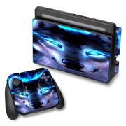 Skin Decal For Nintendo Switch Vinyl Wrap / Wolf Glowing Eyes Fire