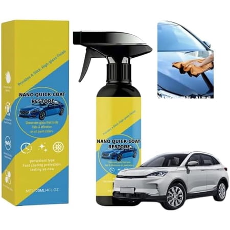 Nano Quick Coat Restore Coating Spray, Quick Effect CoatingAgent Spray with Dust Proof and Glazing Effects Long-Lasting Car Showroom Gloss